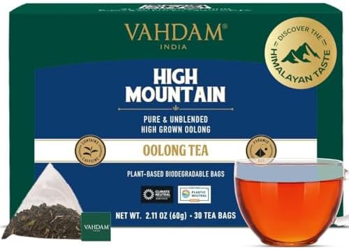 VAHDAM High Mountain Oolong Teabags(30 Count)High Grown, In Pyramid Teabags by Unknown