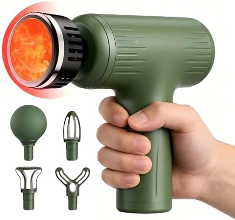 Massage Gun with Heat, Powerful Warming Massage, Home & Travel by JOYSUWERUN