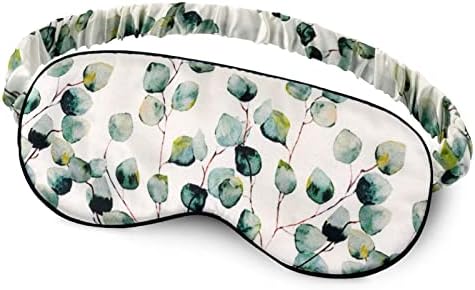 OLESILK 100% Natural Mulberry Silk Sleep Eye Mask Block Out Light, Fashion Printed Eye Mask Blindfold for Women Men Full Night Sleeping, Chic Eye Cover Eyeshade, Pattern 2 by OLESILK