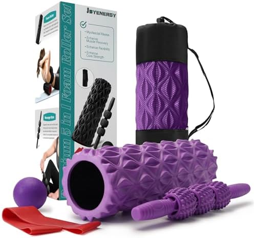 5 in 1 Foam Roller Set High Density Patented Foam Roller for Exercise by JOYENERGY