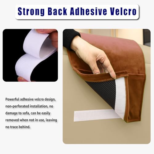Velvet Recliner Head Pillow with Non-Slip Base - Adjustable Neck Support for Pain Relief in Home, Office and Travel (Pumpkin) - Image 4