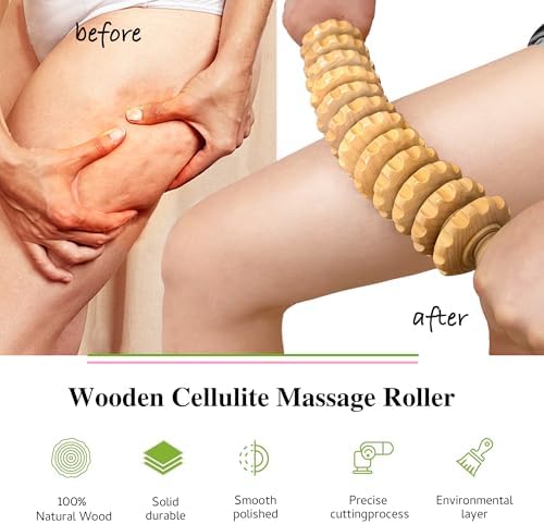 Wood Therapy Massage Roller Stick for Muscle Relief & Cellulite Reduction - Image 5