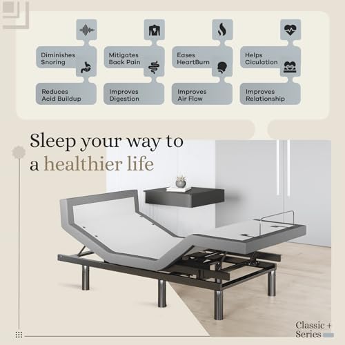 Sven & Son Harmony Adjustable Bed Base, Head and Foot Lift, Massage, Under-Bed Lights, USB, Memory, Zero Gravity Smart Frame - Twin XL - Image 3