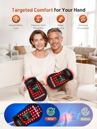 Red Light Therapy Glove for Hand, FSA&HSA, 5 Modes 5000mAh Controller - Image 4