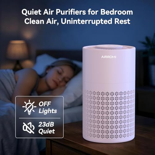 AIRROMI Air Purifier for Bedroom with HEPA 3-in-1 Filter, Pet Air Purifier for Home Cat Pee Smell, Covers Upto 990 Ft², Quiet 360°intake Air Cleaner for Pet Hair,Allergies,Pollen,Smoke A2001 Purple - Image 6