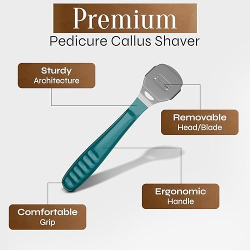 Facón Professional Callus Shaver Remover with 50 Blades, Pedicure Razor for Feet & Hands, Foot Razor for Callus Removal, Callus Blade Remover, Corn Shaver, Surgical Grade Premium Stainless Steel Tool - Image 6