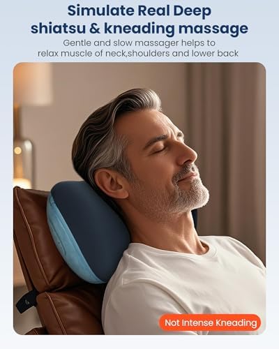 Cordless Shiatsu Neck & Back Massager with Heat,3D Kneading for Pain Relief - Image 3