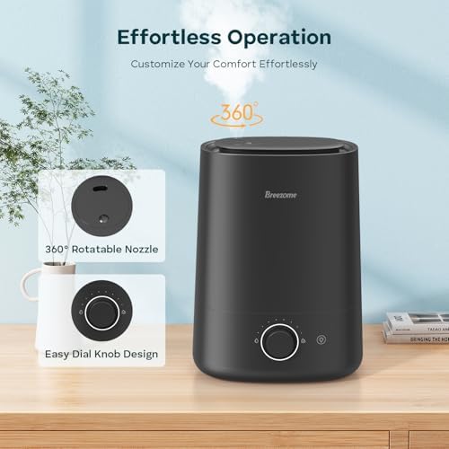 BREEZOME 5L Humidifier for Bedroom 360° Nozzle 50H Runtime Quiet Operation - Image 3