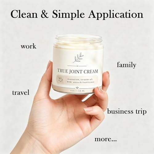 True Joint Cream, Magnesium & MSM Body Cream with Lavender Oil, Arnica and Frankincense, Moisturizing Massage Cream for Daily Skin Care, Non-Greasy Formula.1PC - Image 5
