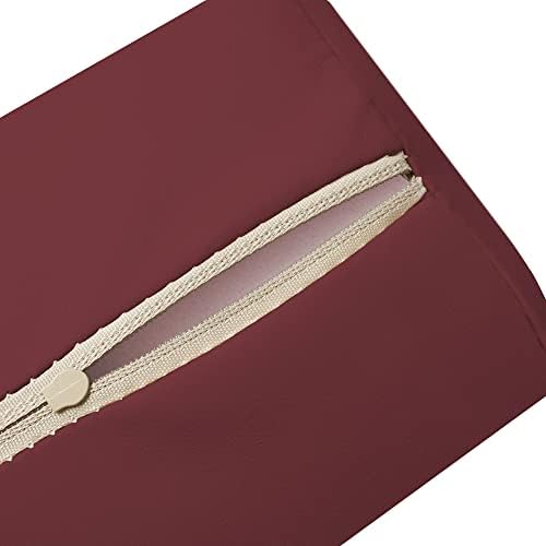Saloniture Half Round Massage Table Bolster Pillow Pad - 26 x 6 x 3 Inch - Burgundy - Image 4