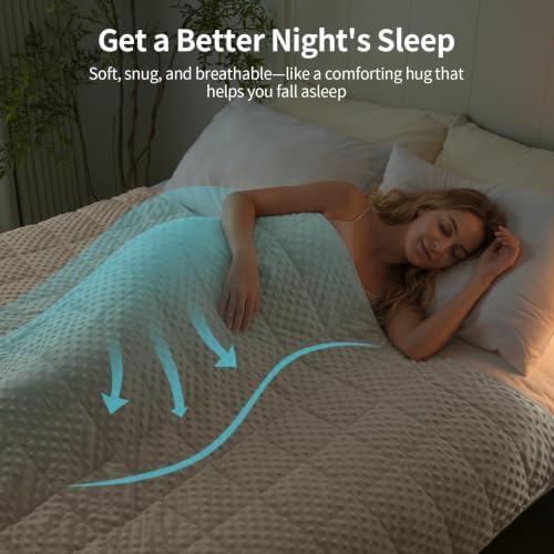 Uttermara Cooling Weighted Blanket for Adults, 15 lbs Queen Size 60" x 80" - Image 3