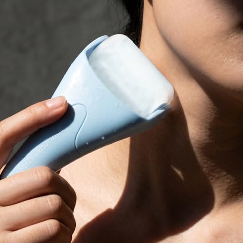 ROSELYNBOUTIQUE Ice Roller for Face & Gua Sha Facial Tools - Wrinkles Fine Lines Puffiness Stick Massager Facial Skin Care Tools Self Care Gifts for Men Women (Light Blue) - Image 5