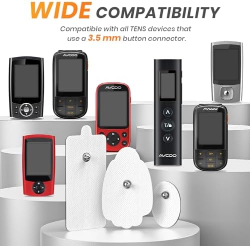 AVCOO TENS Unit Pads Combination Set 20 Pcs, Latex-Free, 50 Times of Use - Image 2