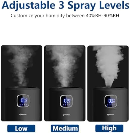 Large Humidifiers for Bedroom, 9L/2.5Gal Ultrasonic Cool Mist, Easy Clean with 350ML/H Mist Speed, Quiet Tower, Suitable for Kids Room Plant Yoga Office Study Room - Image 6