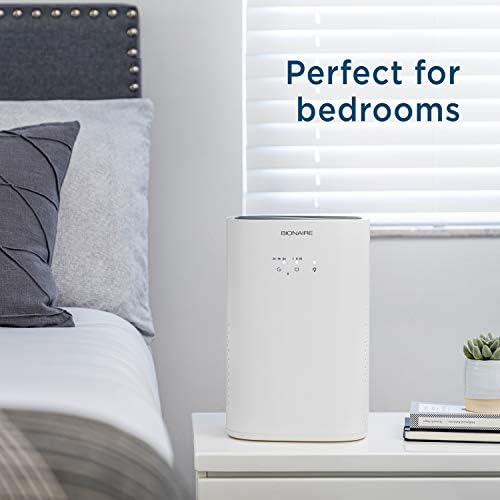 Bionaire True HEPA 360° Air Purifier for Medium Rooms, Air Filter for Allergens, Pets, and Dust with Quiet Setting and Night Light, 3 Speeds, White - Image 5