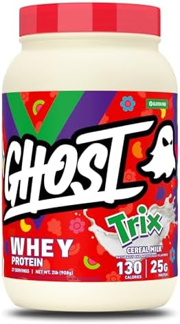 GHOST Whey Protein Powder, Trix Cereal Milk - 2LB, 25G of Protein by GHOST