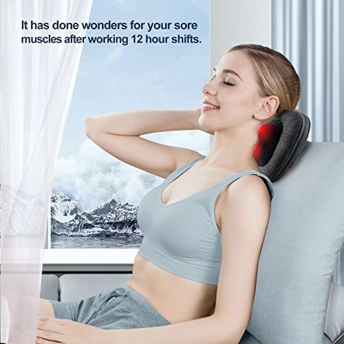VIKTOR JURGEN Back Massager, Neck Massager with Heat, Massage Pillow Gifts for Men & Women, Electric Shiatsu Back Massager, Deep Kneading Shoulder Massager for Full Body Muscle,Massage at Home, Car - Image 3