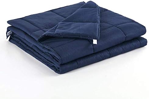 RelaxBlanket King Size Weighted Blanket | 80''x90'',30lbs | for Single or Double | Premium Cotton Material with Glass Beads | Navy by Unknown