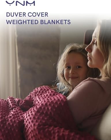 YnM Fuzzy Duvet Cover for Weighted Blankets (Red, 41''x60'') - Image 2