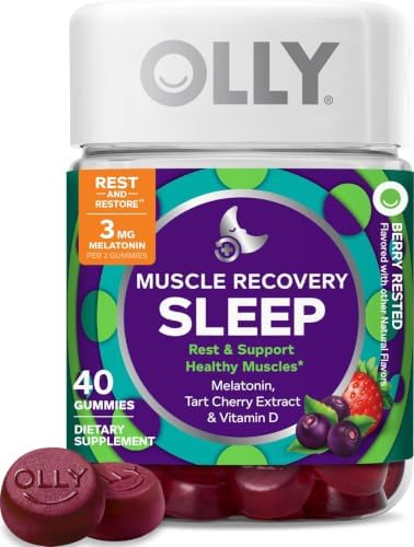 OLLY Muscle Recovery Sleep Gummy Supplement, Tart Cherry - 40 Count by OLLY