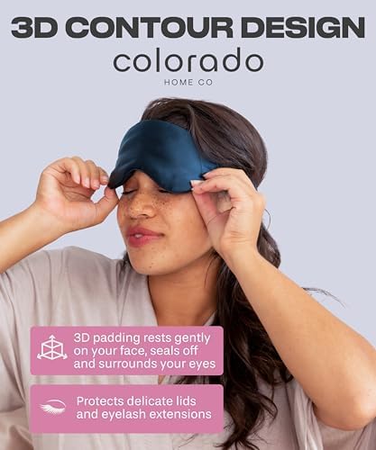 SUNDAYSILKS™ 3D Contoured Silk Sleep Mask | Padded Silk Eye Mask with Eye Cups for Lash Extensions | Blackout, Organic for Women & Men, Perfect for Travel, Slip-Free Deep Sleeping, Antifaz para Dormir - Image 4