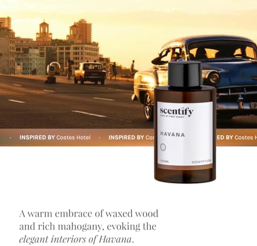 Scentify Havana Aroma Oil Refill Scent for Oil Diffusers - Oak Moss, Rum, Paprika, Mahogany Scents - Luxurious Relaxing Aromatherapy Diffuser Fragrance 100ml, 3.38 oz - Image 4