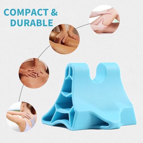 Trigger Point Massage Tool, Handheld Deep Tissue Manual Massager for Neck, Shoulders, Back & Feet, 3-Edge Pressure Point Design, Portable (Blue) - Image 7