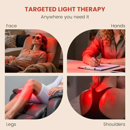 Aumtrly Red Light Therapy Lamp for Face and Body, with Clip, White, 40 LED - Image 3