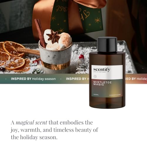 Scentify Holiday Mistletoe Magic Aroma Oil Christmas Refill Scent for Oil Diffusers - Pine, Oak, Moss, Clove, Cedar - Luxurious Relaxing Aromatherapy Fragrance 100ml, 3.38oz - Image 4