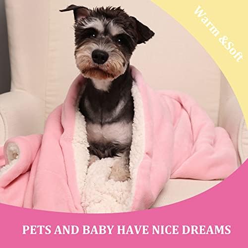 NANPIPER Baby Sherpa Blanket,Warm Toddler Throw Blanket,Soft Newborn Fleece Blanket for Winter (Pink,30x40 inches) - Image 2