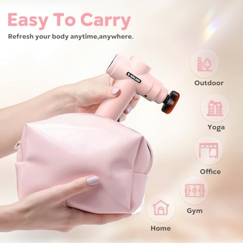 AERLANG Birthday Gifts for Women Massage Gun with Heat deep Tissue Pink - Image 6