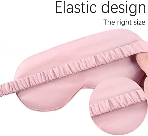 HBHLFZ Sleep Mask 2 Pack - Bamboo Viscose Fiber Sleeping Eye Mask - with Elastic Band/Headband - Comfort Sleeping Shade - for Nighttime Sleeping, Traveling & Napping（Pink） - Image 4