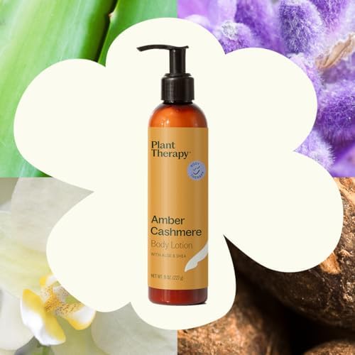 Plant Therapy Amber Cashmere Body Lotion with Aloe & Shea 8 oz Natural Scent with Warm Amber Tones, Deep Moisture for Smooth, Healthy Skin, Enriched with Vitamins and Antioxidants - Image 3