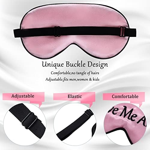 4 Pack Funny Eye Mask for Sleeping Blackout, Purple, Yellow, Blue, Pink - Image 4