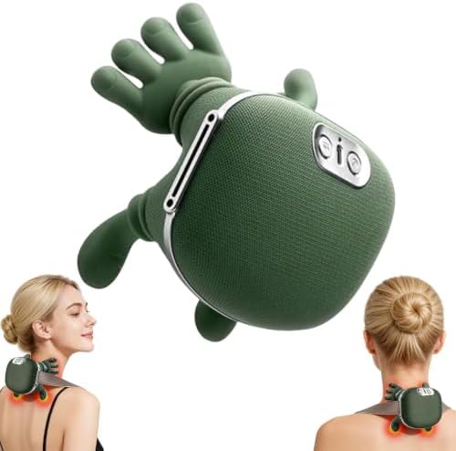 Neck Massager with Heat - Deep Tissue Shiatsu Electric Neck and Shoulder Massager with Fingers, 4D Kneading Design for Pain Relief, Cordless Masajeador De Espalda Y Cuello, Portable for Travel by Unknown