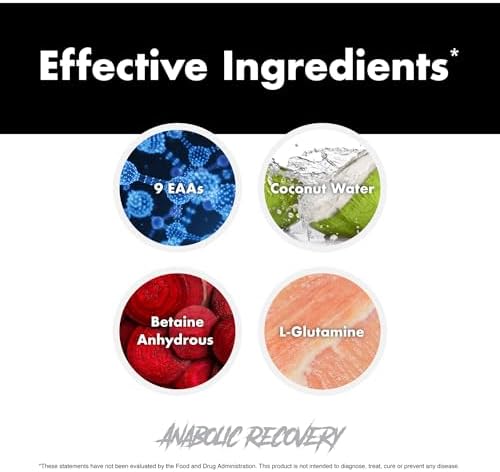 Anabolic Recovery, Essential Amino Acids, Post Workout Recovery, Premium Hydration, Build Muscle* (BlackBerry Lemonade, 30 Servings) - Image 6