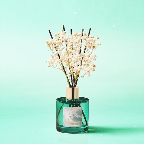 COCORRÍNA Reed Diffuser - Hawaii Melody 6.7 Fl.oz Reed Diffuser Set with 8 Sticks & Preserved Baby's Breath, Reed Diffuser for Home Bathroom Shelf Decor - Image 2
