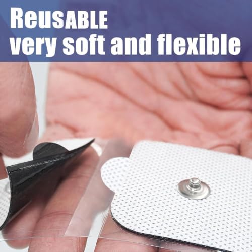 TENS Unit Electrode Pads - 40 PCS Self Adhesive Electrodes Replacement Pad with Standard 3.5mm Snap-on Connectors, Compatible with Muscle Stimulator Machine of Most Brand - Image 4