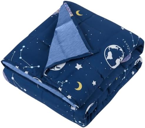Weighted Blanket - 5 lbs Cooling Navy Starry Sky Heavy Blanket - Small Size Breathable Lap Blanket for Hot Sleepers(36"x48", 5 lbs) - Image 5