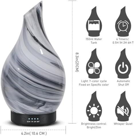 EQUSUPRO Essential Oil Diffuser for Home Fragrance & Aromatherapy 150ml - Image 5