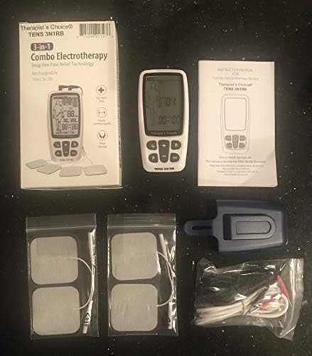 Therapist’s Choice® Rechargeable TENS3N1RB Combo TENS, EMS, Massage with Body Image Diagram Electrode Placement, with Belt Clip and Display Box. - Image 2