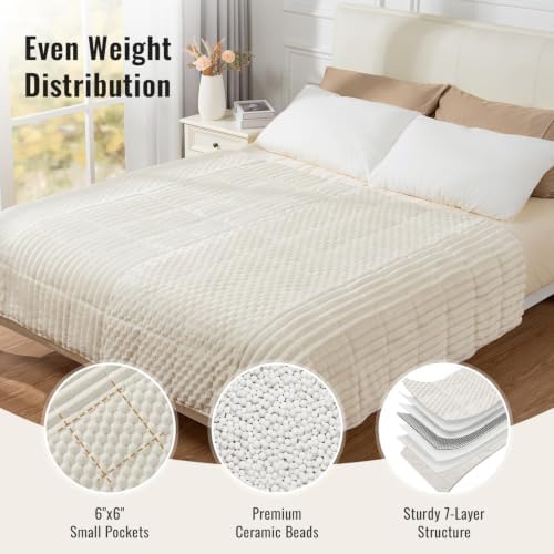 Uttermara Weighted Blankets for Adults, Queen Size 25lbs 60x80 Inches - Image 5