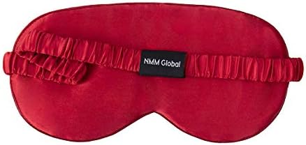 Mulberry Natural Silk Sleep Mask for Women & Men with Elastic Strap, Super Soft Sleeping Eye Mask, Size M, (Red) - Image 2