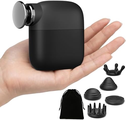 Mini Massage Gun Portable Deep Tissue Percussion Muscle Massager Lightweight Handheld Electric Quiet Massager Gun for Pain Relief High Intensity Silent Body Massager for Travel Gifts for Women Black by Unknown