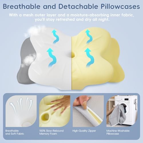 Cervical Neck Pillow,Ergonomic Memory Foam Pillow for Neck Pain Relief - Image 5