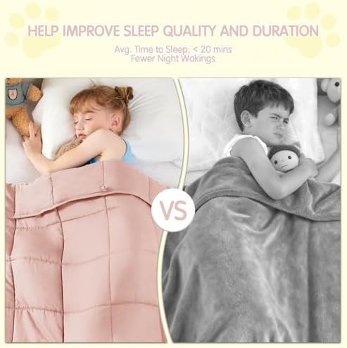 yescool Pink Weighted Blanket 3 Pounds Cooling Weighted Lap Blanket, Heavy Blanket for Sleeping, Weighted Throw Blanket Gifts for 20-40lbs, 36"x48" - Image 2