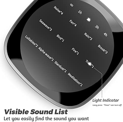 Sleepbox Sleep White Noise Sound Machines with 25 Soothing Sounds 36 Volume Levels 5 Timers Visible Sound Catalog Portable Size Memory Function for Home Office and Travel - Image 5