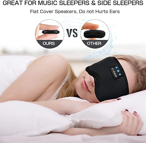 Sleep Headphones Sleep Mask with Bluetooth Headphones, LC-dolida Eye Mask for Sleeping Eye Pillow Sleeping Headphones for Side Sleepers Thin Speaker Cool Gadgets Gifts for Men&Women - Image 3