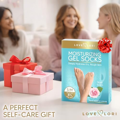 Love Lori Moisturizing Gel Socks for Women - Dry Cracked Feet, S/M - Image 3