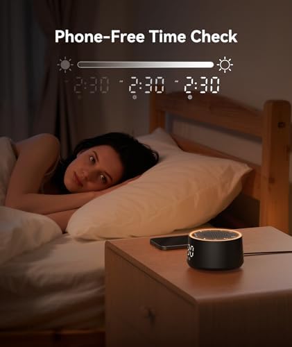 Dreamegg D1 Nova Sound Machine Alarm Clock for Sleep, White Noise - Image 5